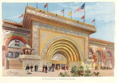 The Gilded Entrance to the Transportation Building, World's Columbian Exposition