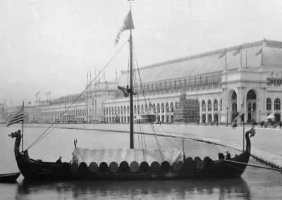 Viking replica of the Gokstad Viking ship, at the Chicago World Fair 1893