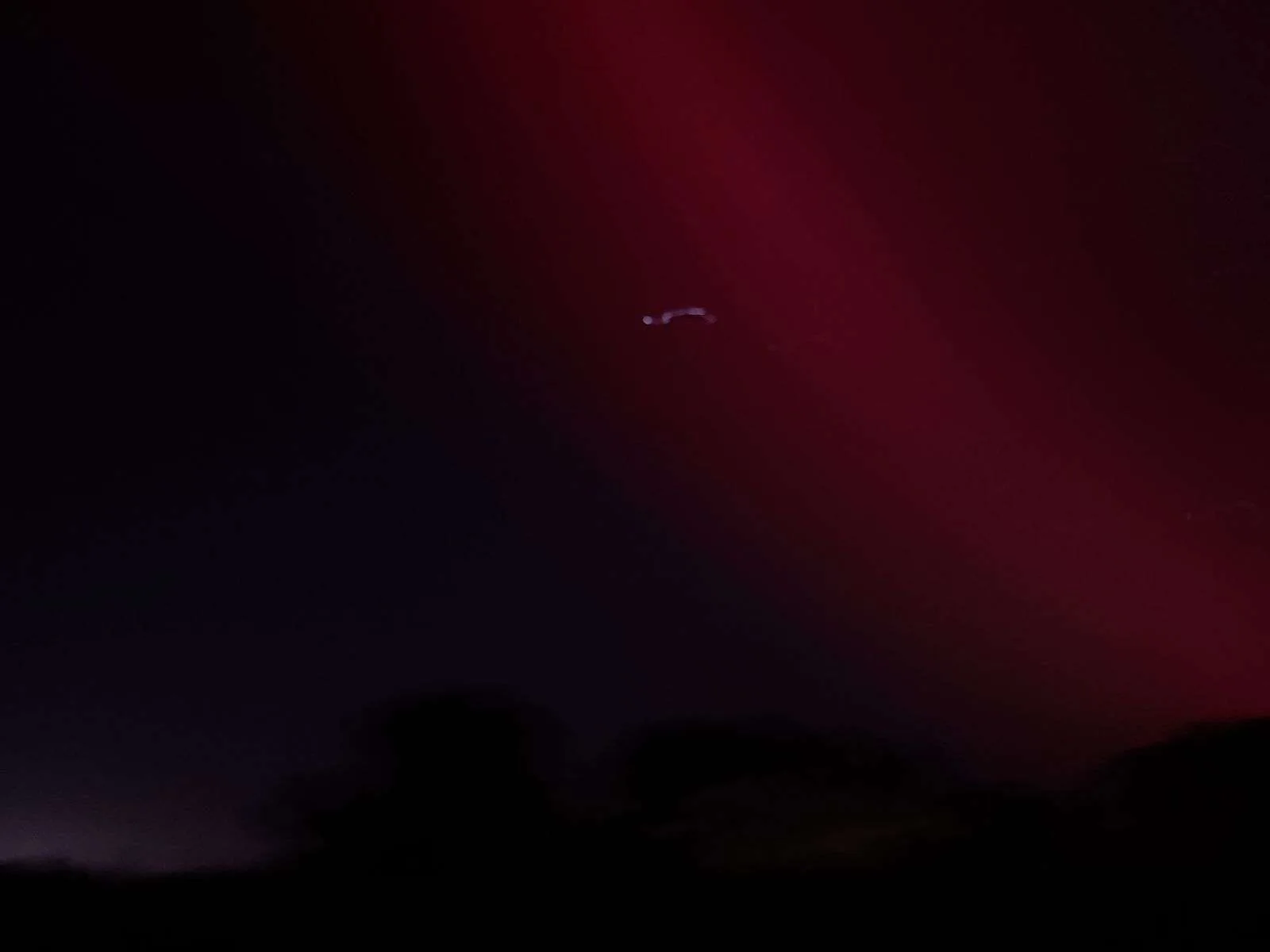 Looking west in Lower Alabama at the northern lights