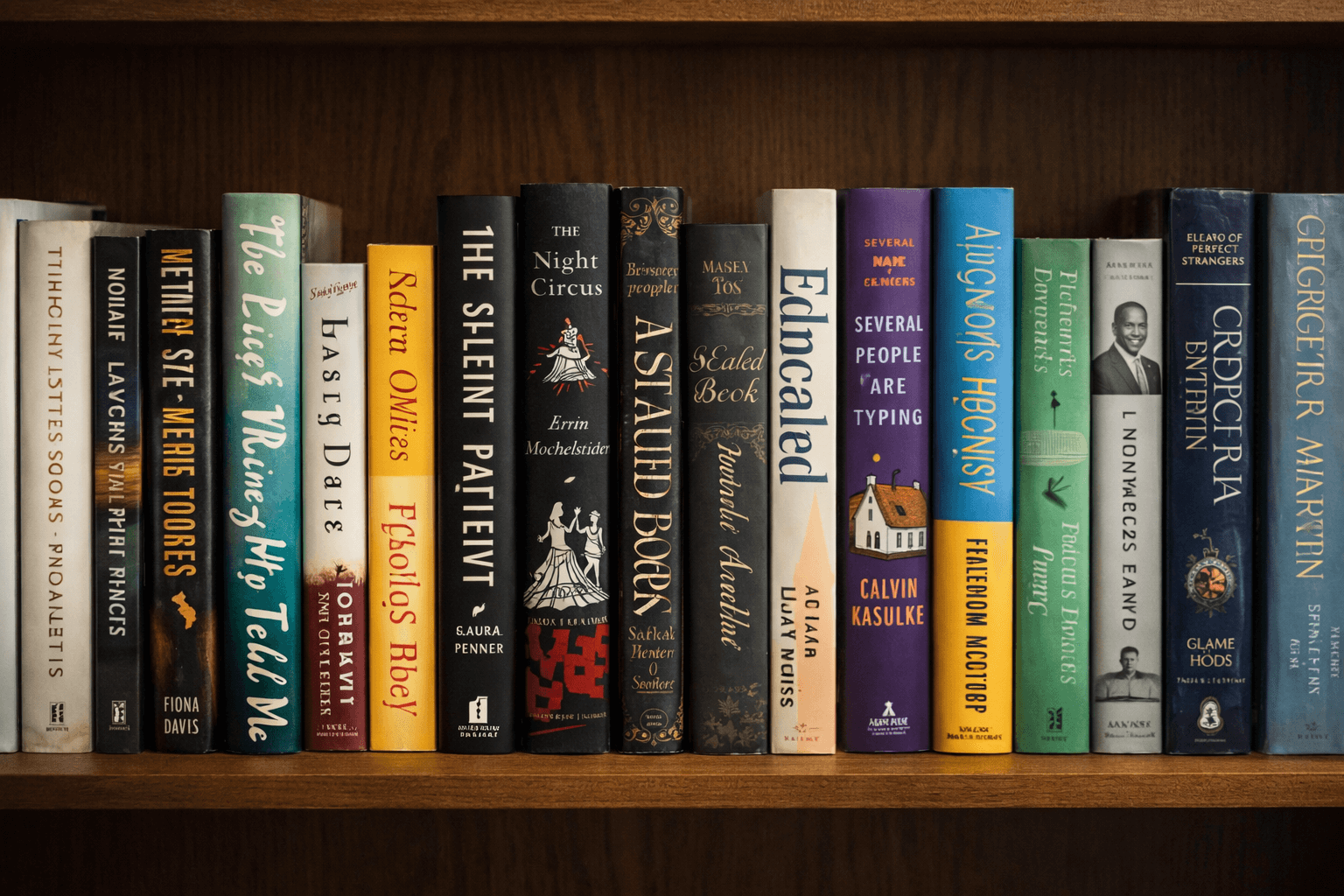 Bookshelf full of books.